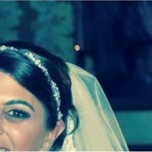 Wedding Ornate Floral Silver-Tone Link headpiece